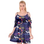 STRANGER THINGS Cutout Spaghetti Strap Chiffon Dress