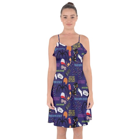 STRANGER THINGS Ruffle Detail Chiffon Dress from ArtsNow.com