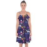 STRANGER THINGS Ruffle Detail Chiffon Dress