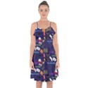 Ruffle Detail Chiffon Dress 