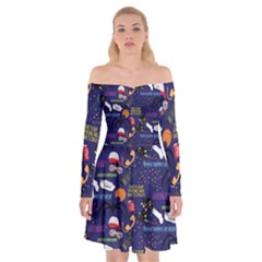 Off Shoulder Skater Dress 