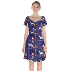 Short Sleeve Bardot Dress 