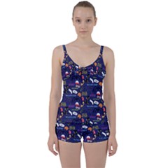 Tie Front Two Piece Tankini 