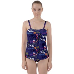 Twist Front Tankini Set 