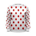 WHITE POLKA DOT Women s Sweatshirt - N05A
