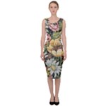 comfy vintage floral abstract Sleeveless Pencil Dress