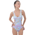 Ice cream blue Side Cut Out Swimsuit