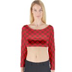 Holiday Long Sleeve Crop Top