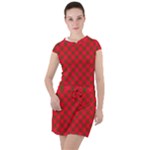 Holiday Drawstring Hooded Dress