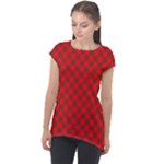Holiday Cap Sleeve High Low Top