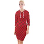 Holiday Quarter Sleeve Hood Bodycon Dress