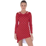 Holiday Asymmetric Cut-Out Shift Dress