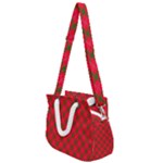 Holiday Rope Handles Shoulder Strap Bag