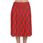 Holiday Velvet Flared Midi Skirt