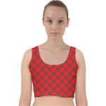 Holiday Velvet Racer Back Crop Top