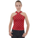 Holiday Cross Neck Velour Top