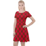 Holiday Cap Sleeve Velour Dress 