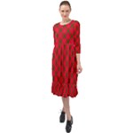 Holiday Ruffle End Midi Chiffon Dress