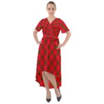 Holiday Front Wrap High Low Dress