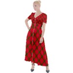 Holiday Button Up Short Sleeve Maxi Dress
