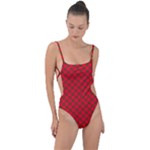 Holiday Tie Strap One Piece Swimsuit
