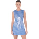 Wavy Cloudspa110232 Lace Up Front Bodycon Dress