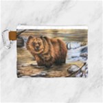 Brown Bear Canvas Cosmetic Bag (Medium)