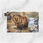 Brown Bear Canvas Cosmetic Bag (Large)