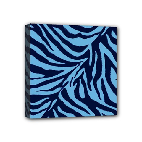 Zebra 3 Mini Canvas 4  x 4  (Stretched) from ArtsNow.com