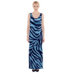 Zebra 3 Thigh Split Maxi Dress