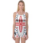 Motif One Piece Boyleg Swimsuit