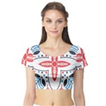 Motif Short Sleeve Crop Top
