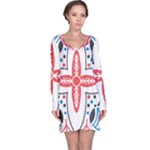 Motif Long Sleeve Nightdress