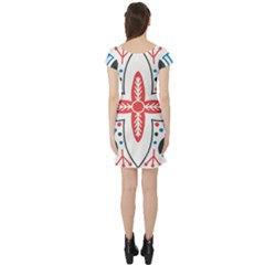 Short Sleeve Skater Dress Back