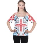 Motif Cutout Shoulder Tee