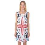Motif Sleeveless Satin Nightdress