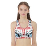 Motif Sports Bra with Border