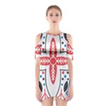 Motif Shoulder Cutout One Piece Dress