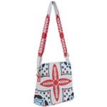 Motif Zipper Messenger Bag