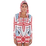 Motif Long Sleeve Hooded T-shirt