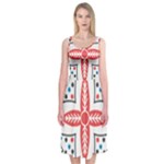 Motif Midi Sleeveless Dress