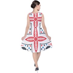 V-Neck Midi Sleeveless Dress  