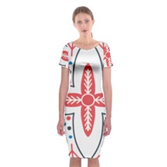 Classic Short Sleeve Midi Dress Front