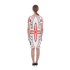 Classic Short Sleeve Midi Dress Back