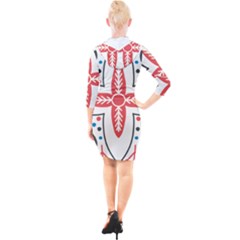 Quarter Sleeve Hood Bodycon Dress 