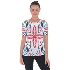 Shoulder Cut Out Short Sleeve Top 