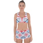 Motif Racerback Boyleg Bikini Set