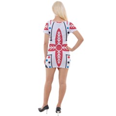 Short Sleeve Asymmetric Mini Dress 