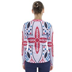 V-Neck Long Sleeve Top 