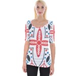 Motif Wide Neckline Tee